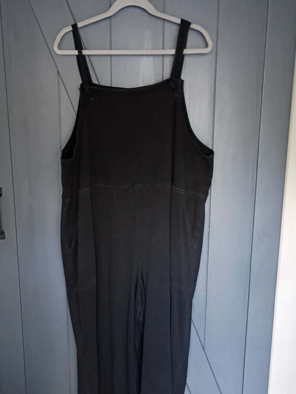Attitudes by Renee Black Wide-Leg Jumpsuit with Straps